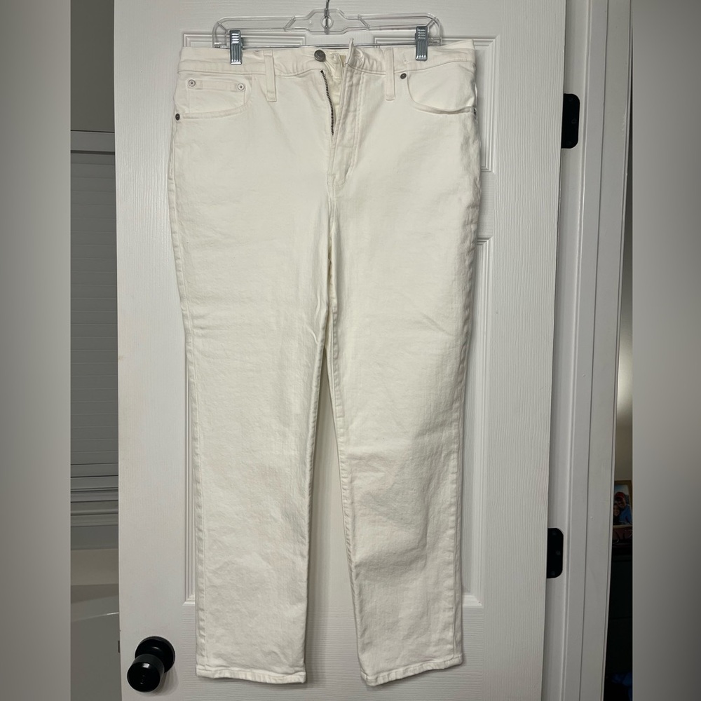 Madewell Cream Straight Leg Jeans